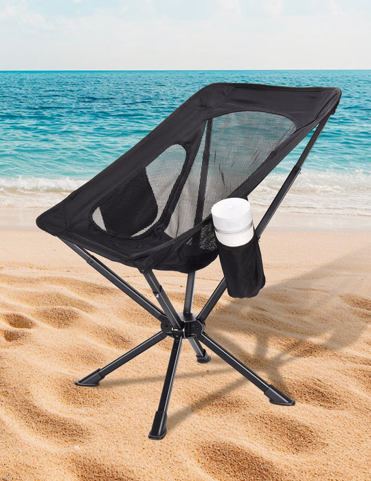 Portable Chairs for Adults Foldable, Lightweight with Cup Holder, Side Pocket and Carry Bag - Support 350 LBS