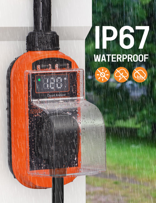 Smart RV Surge Protector 30 Amp with Auto Shutoff & Reset,  10,000J 30 Amp,  IP67 Waterproof